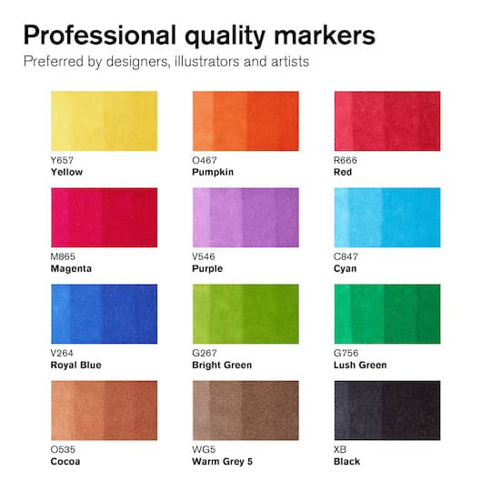 Winsor & Newton® ProMarker Brush™ Vibrant Tones Marker Set